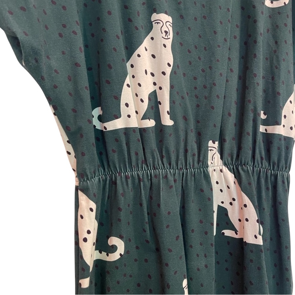 Karlacola Cheetah Print Midi Dress | Size L/XL | 25” Pit to Pit, 40” Length